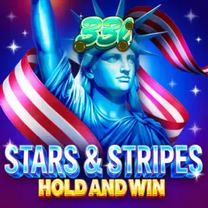 Tampilan visual slot Stars & Stripes Hold and Win dengan elemen patriotik